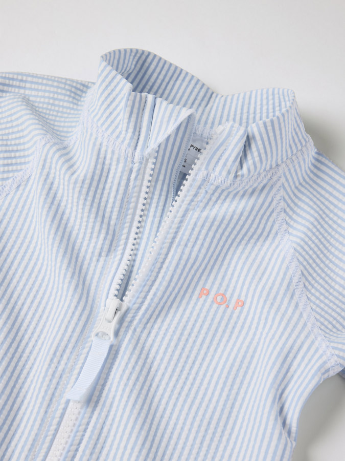 Langärmeliger UV-Anzug, gestreift Langärmeliger UV-Anzug, gestreift