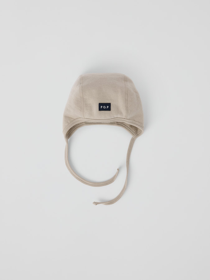 Erstlingsmütze Wollfrottee aus Merino Erstlingsmütze Wollfrottee aus Merino