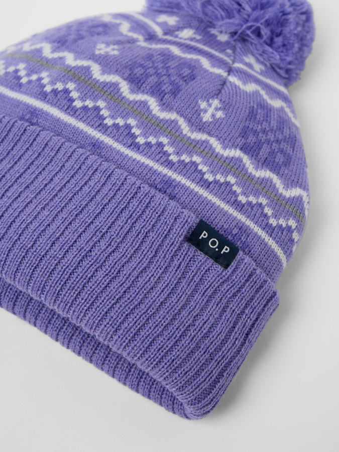 Winddichte gefütterte Mütze in Jacquardqualität Winddichte gefütterte Mütze in Jacquardqualität