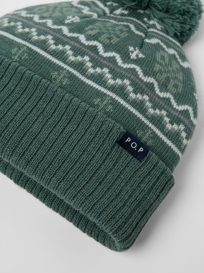 Winddichte gefütterte Mütze in Jacquardqualität Winddichte gefütterte Mütze in Jacquardqualität