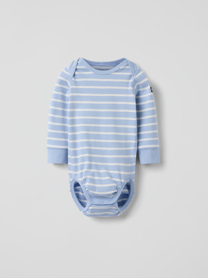 Body mit überlappender Schulterpartie, gestreift Body mit überlappender Schulterpartie, gestreift